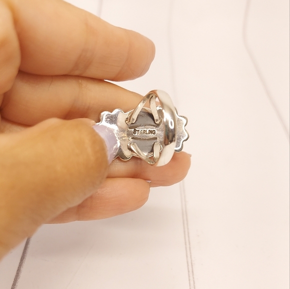 Handcrafted Turquoise ring Sz9 - Picture 9 of 10